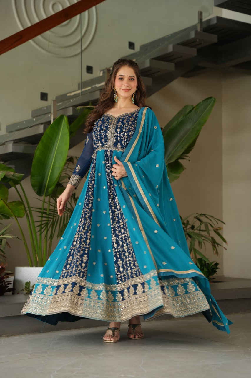 Ruhani Royal Panelled Embroidered Anarkali