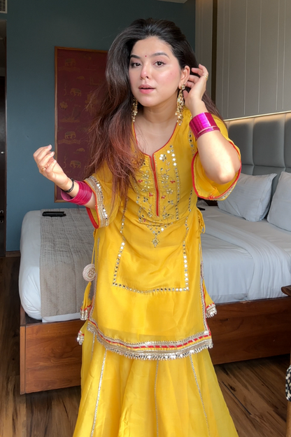 Golden Muse Sharara Set