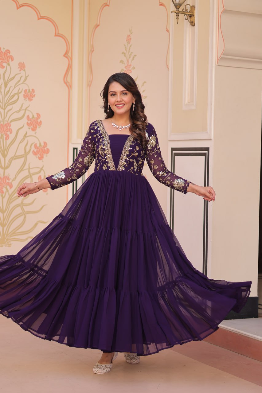 Sunehri Saaz Premium Readymade Gown