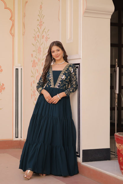 Sunehri Saaz Premium Readymade Gown