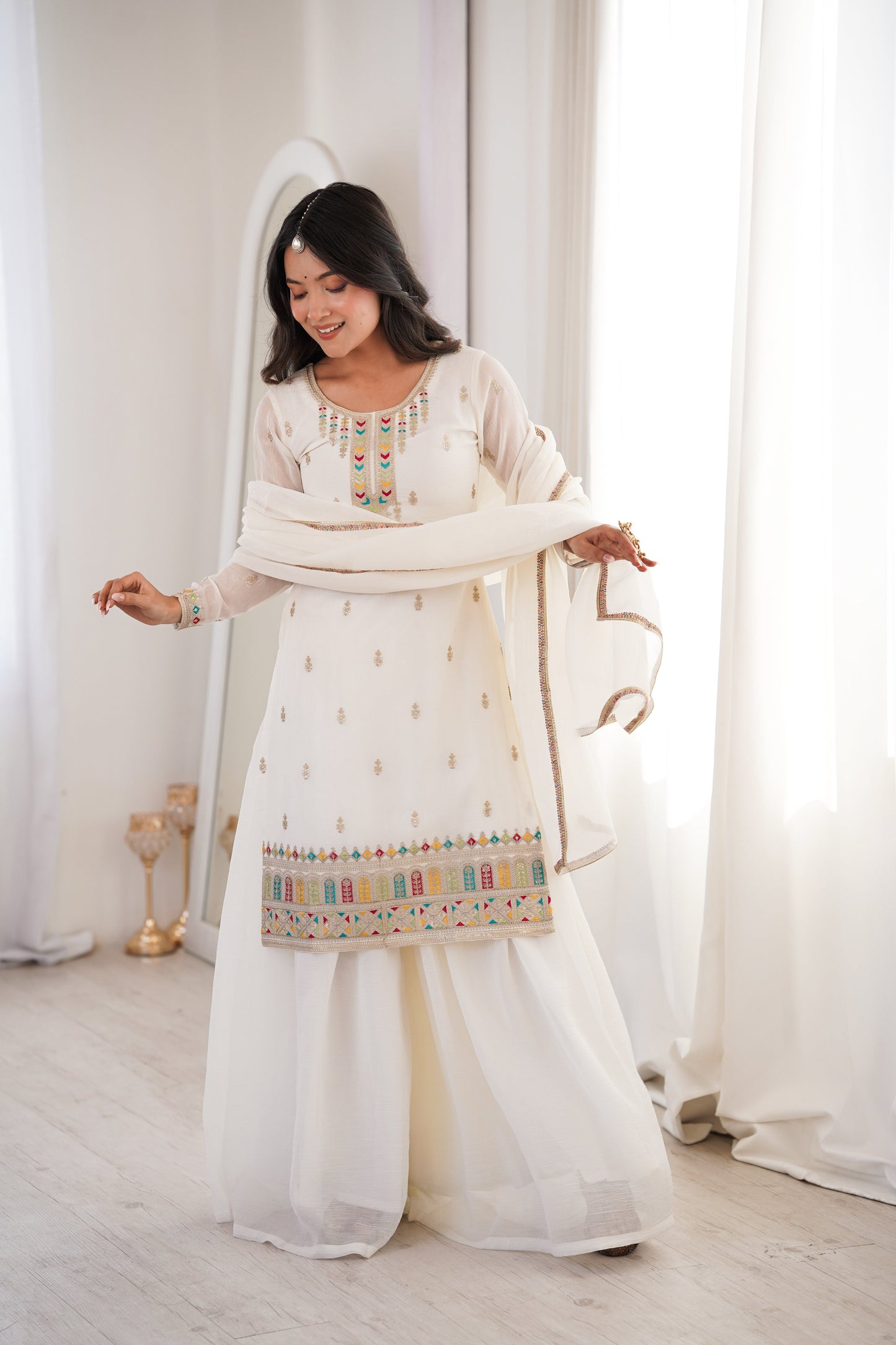 Sakshi Embroidered Sharara Set