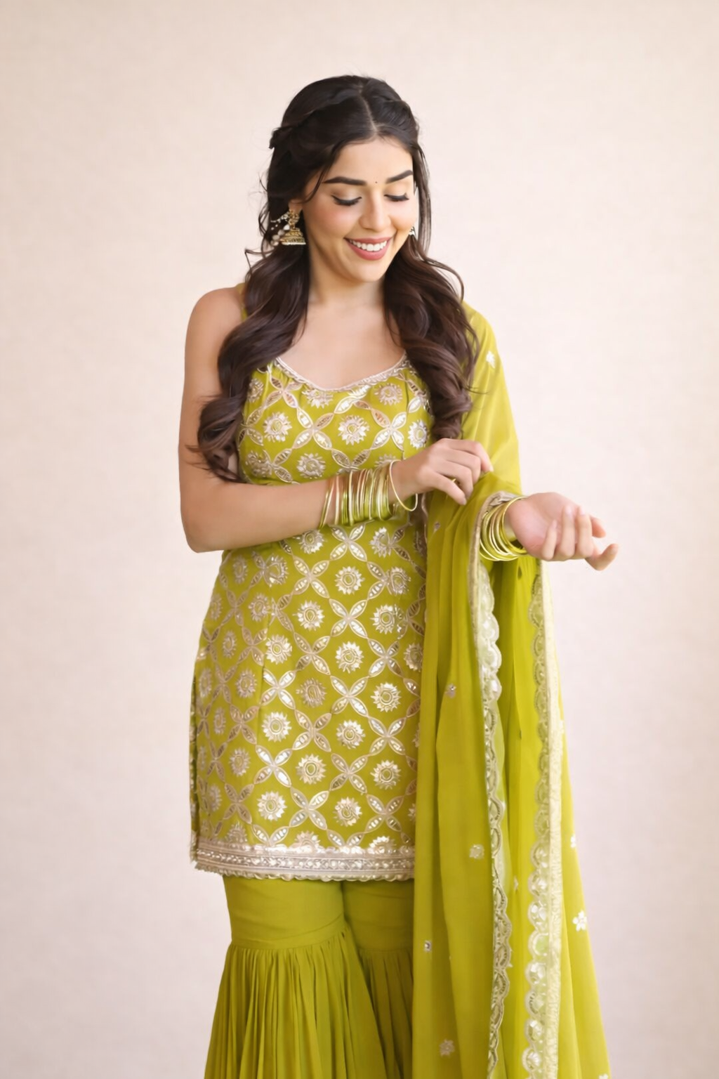 Avya Pastel Trendy Sharara Set