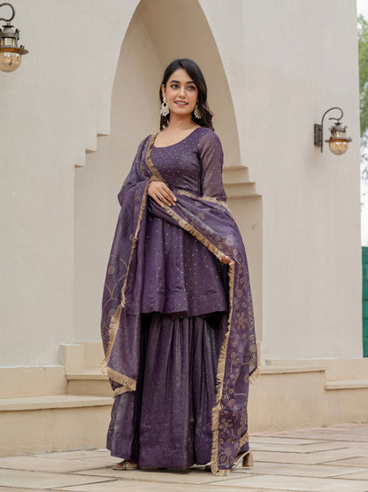 Aarvi Crimson Blush Kurta Set