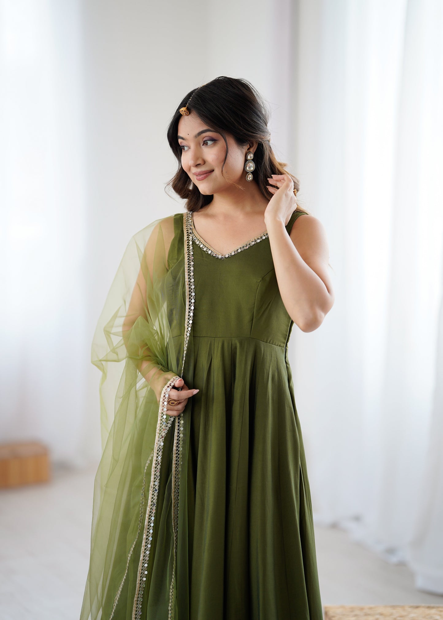 Zari Zikar Anarkali Set