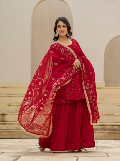 Aarvi Crimson Blush Kurta Set