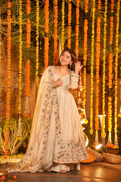 Saanvi Floral  Wedding Wear Anarkali Set