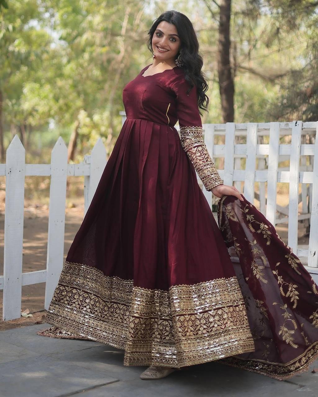 Ethereal Elegance Designer Long Anarkali Set
