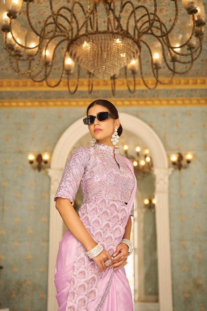 Sitara Trending Ready To Wear Stylist Blouse Drape Saree