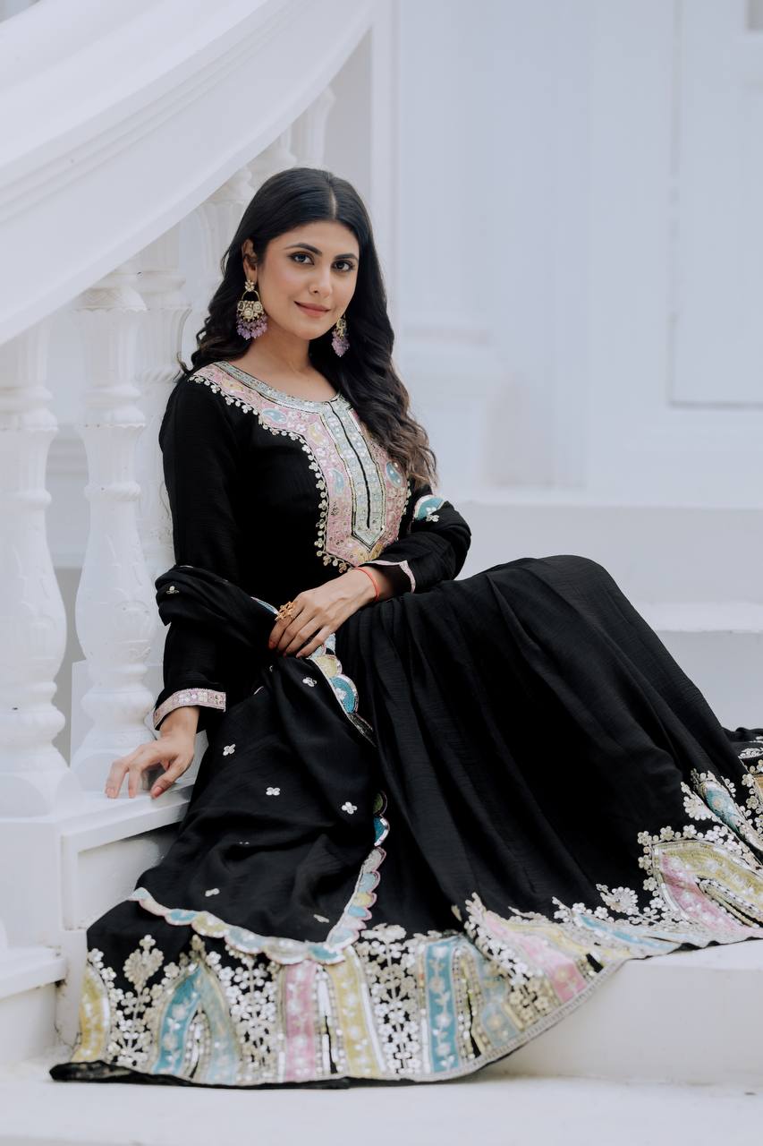Eternal Elegance The Art of Gowns and Dupattas in Perfect Harmony