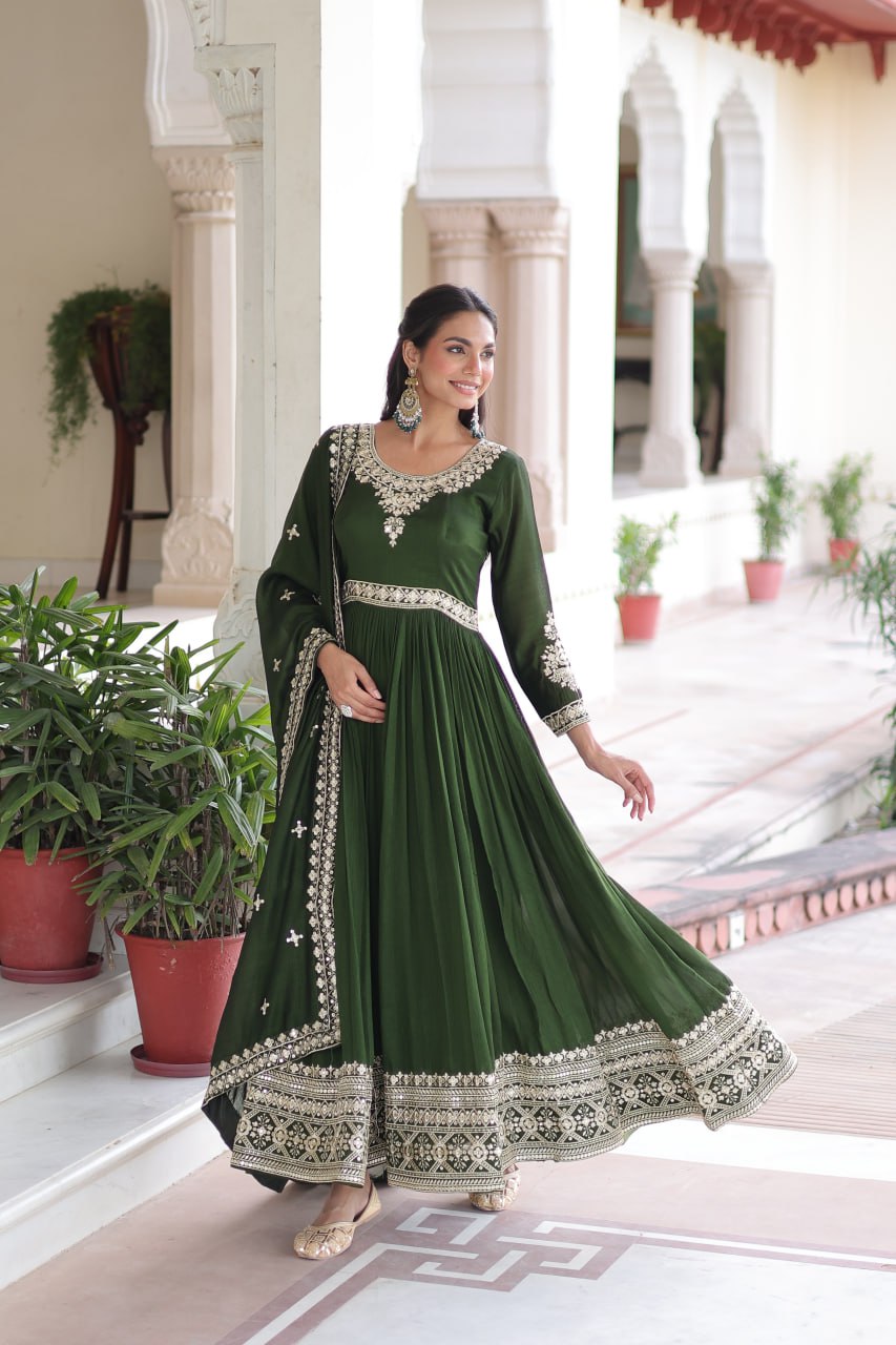 Riwaayat Designer Embroidered Gown with Dupatta