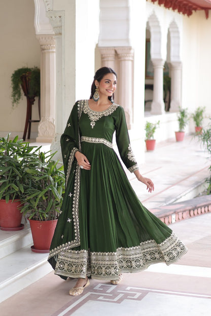 Riwaayat Designer Embroidered Gown with Dupatta