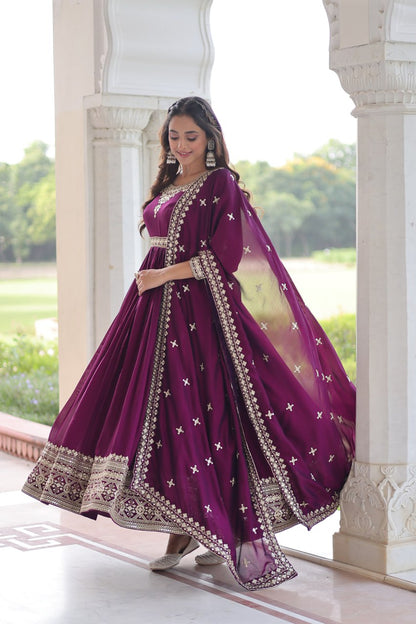 Riwaayat Designer Embroidered Gown with Dupatta