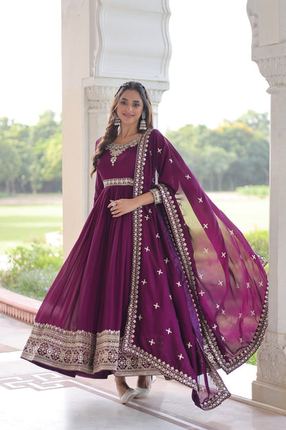 Riwaayat Designer Embroidered Gown with Dupatta