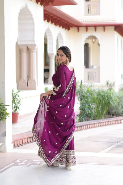 Riwaayat Designer Embroidered Gown with Dupatta