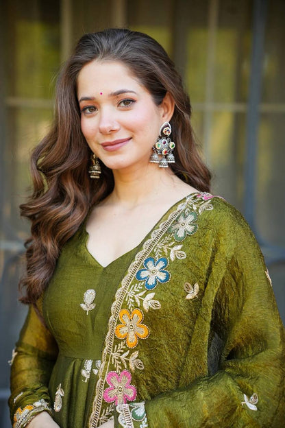 Saanvi Floral Wedding Wear Anarkali Set