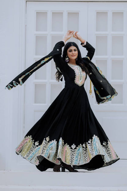 Eternal Elegance The Art of Gowns and Dupattas in Perfect Harmony