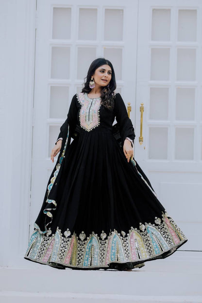 Eternal Elegance The Art of Gowns and Dupattas in Perfect Harmony