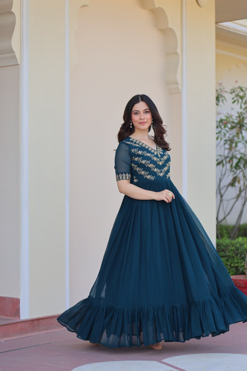 Tanvi Elegant Bloom Anarkali Dress
