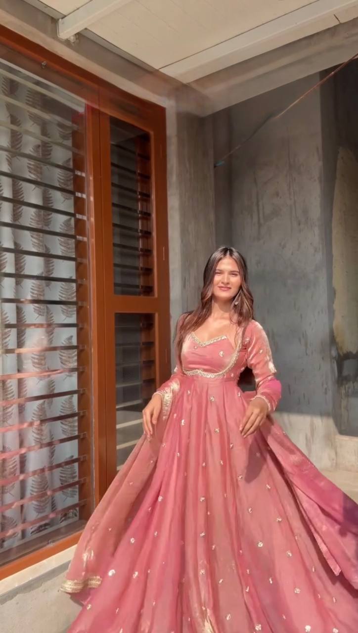 Aarika Blush Bloom Anarkali Suit