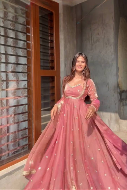 Aarika Blush Bloom Anarkali Suit