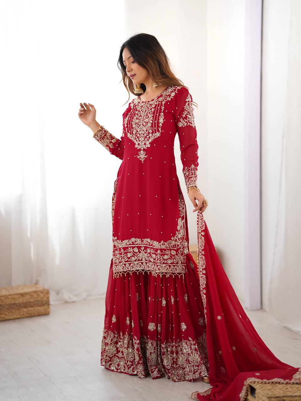 Suhani Heritage Zari Embellished Festive Sharara Suit