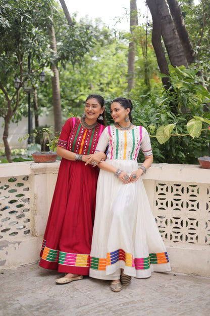 Anaya’s Vibrant Charm Mirror Anarkali Gown