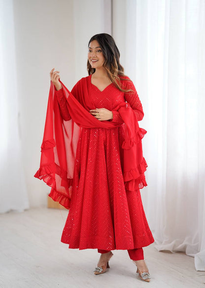 Roshni Ruffled Flared Anarkali Set