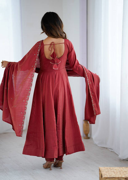 Amaira Royal Heritage Charm Designer Maroon Anarkali Suit