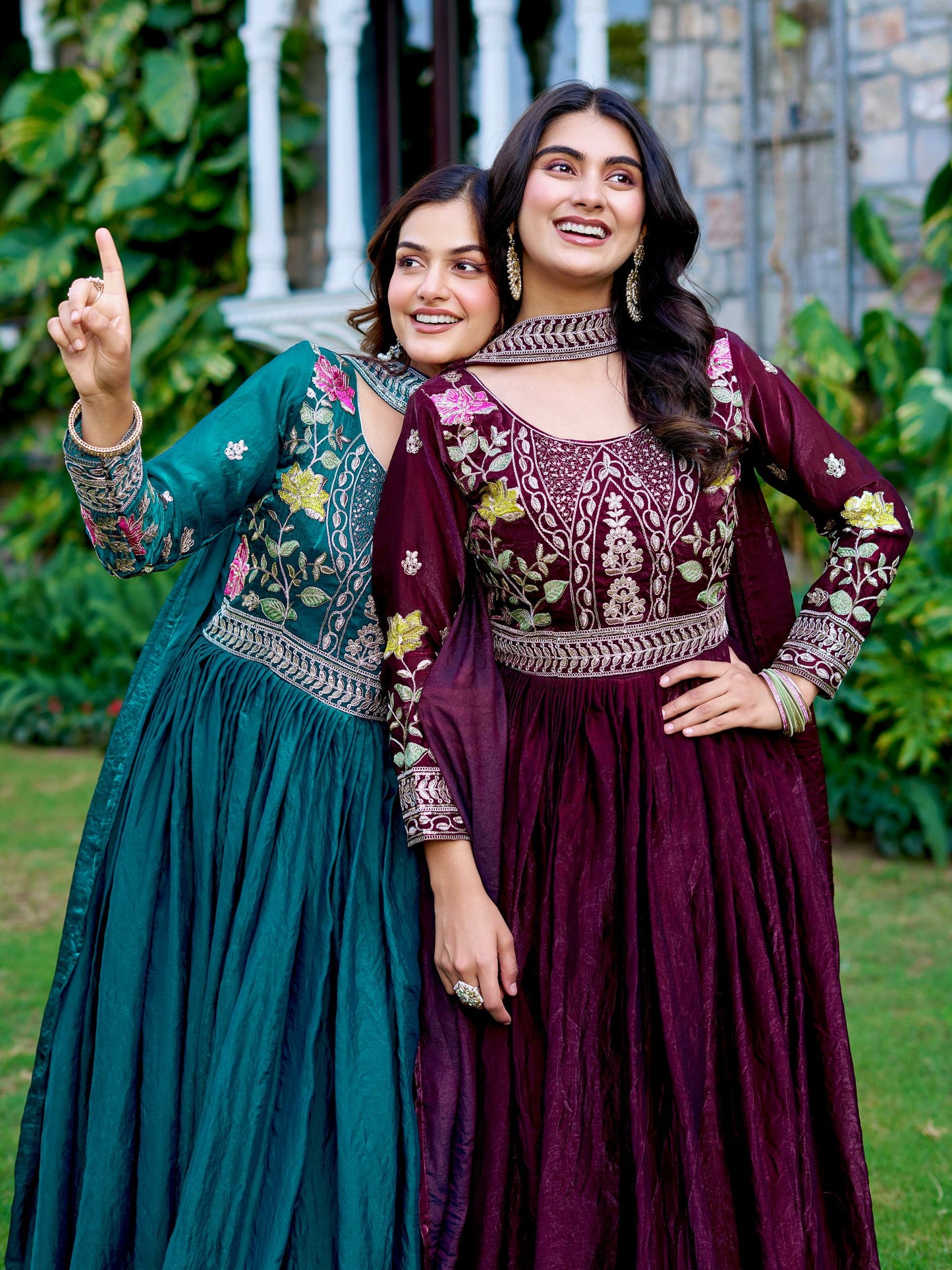 Queen’s Aura Traditional yet Contemporary Designer Anarkali Gown