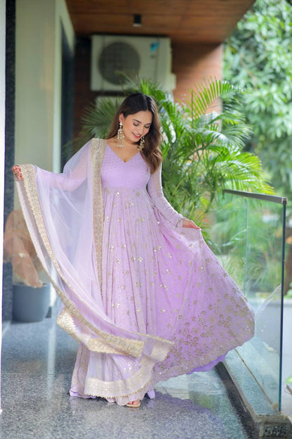 Ayana Lavender Radiance Anarkali Suit