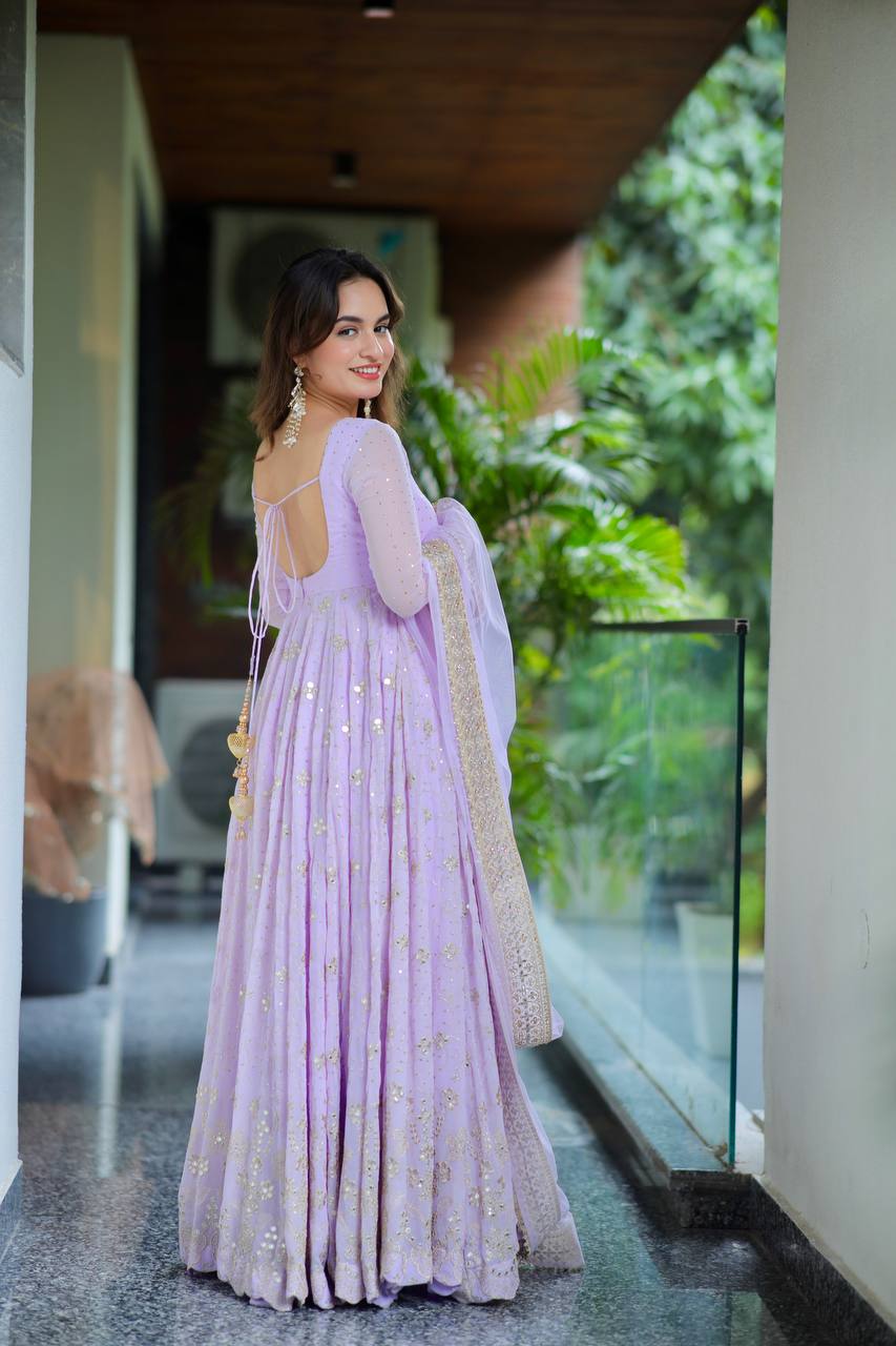 Ayana Lavender Radiance Anarkali Suit