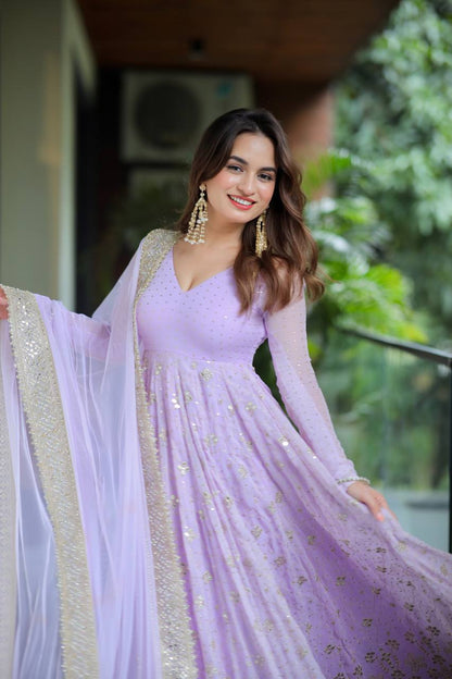 Ayana Lavender Radiance Anarkali Suit