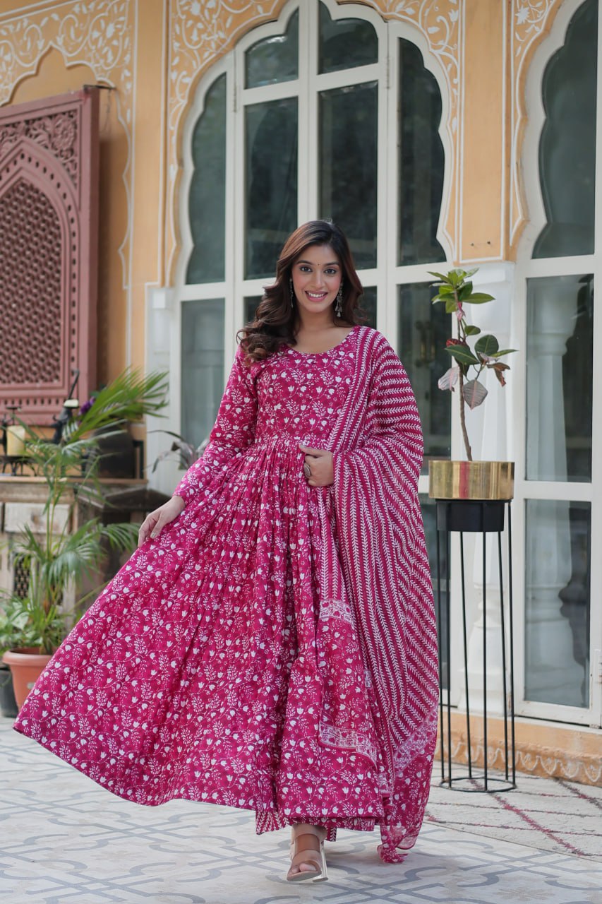 Morni Beautiful Printed Anarkali Dresses Success
