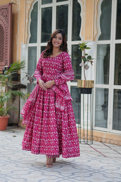 Morni Beautiful Printed Anarkali Dresses Success