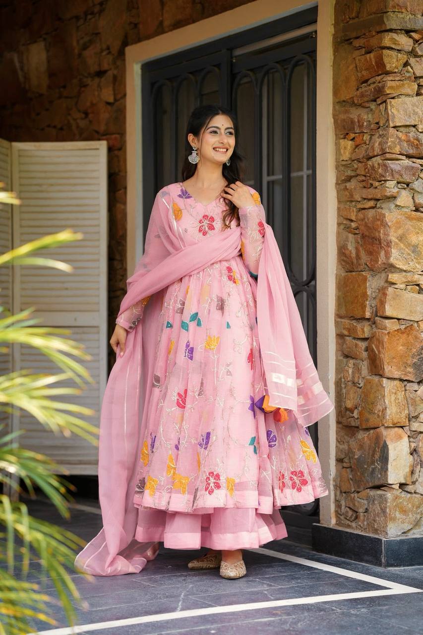 Jaipuri Petals Suit Set