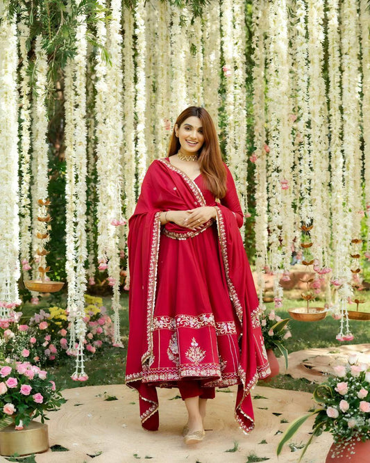 Inaaya Festive Bloom Designer Anarkali Suit