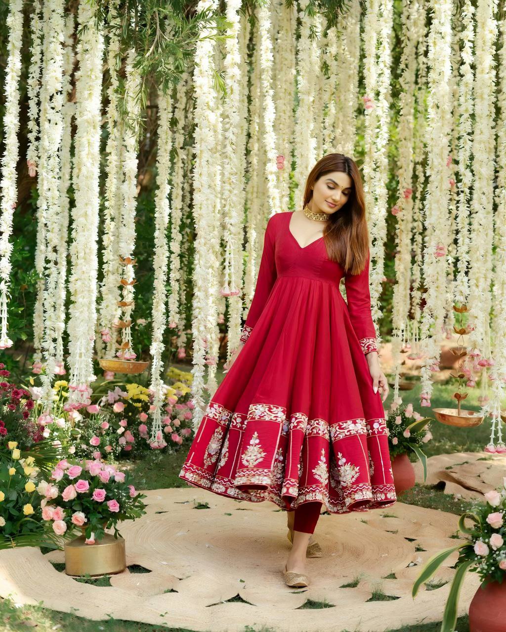 Inaaya Festive Bloom Designer Anarkali Suit