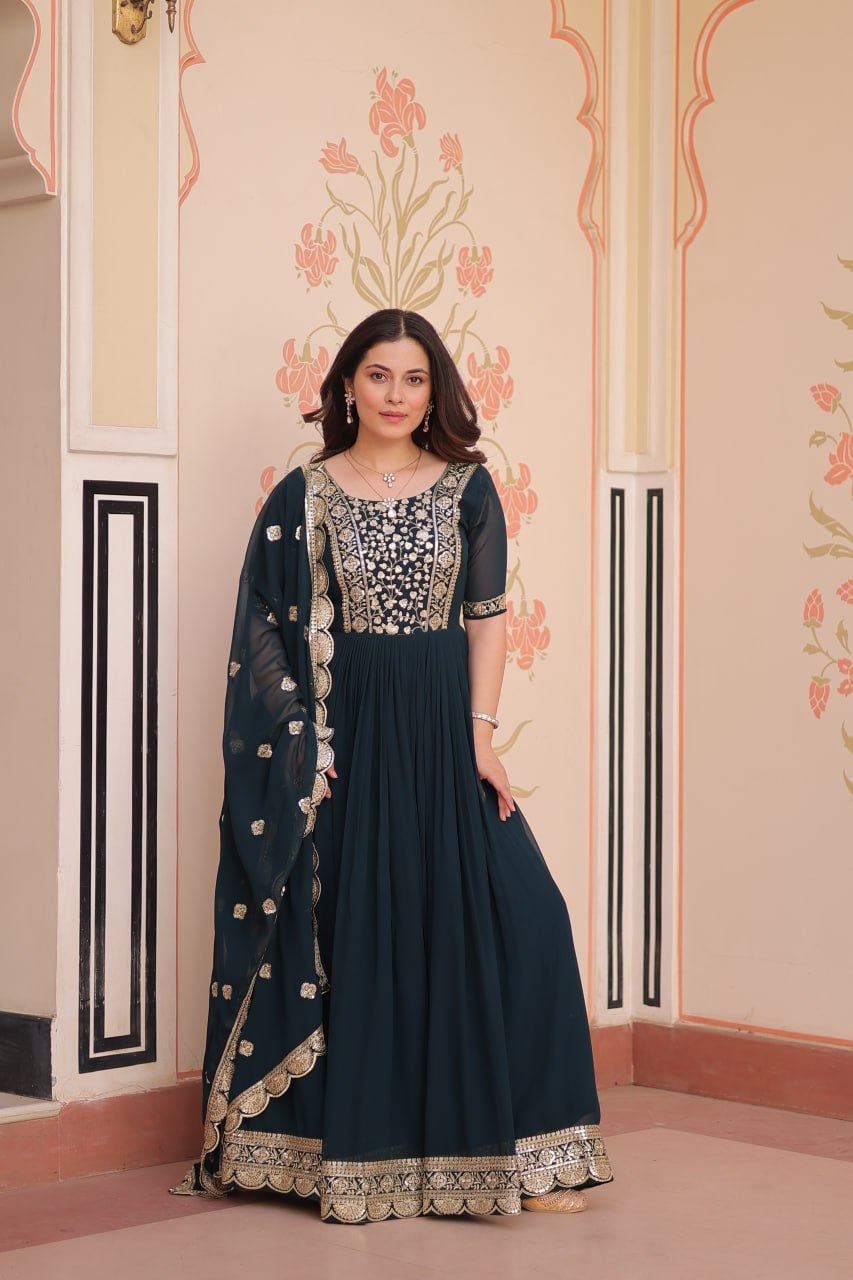 Jashn-e-Jaam Gold Embroidery Gown