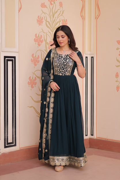 Jashn-e-Jaam Gold Embroidery Gown
