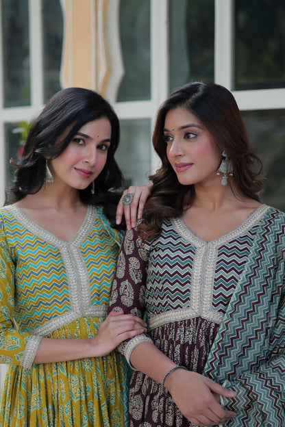 Hetvi Beautiful Pure Cotton Anarkali Suit