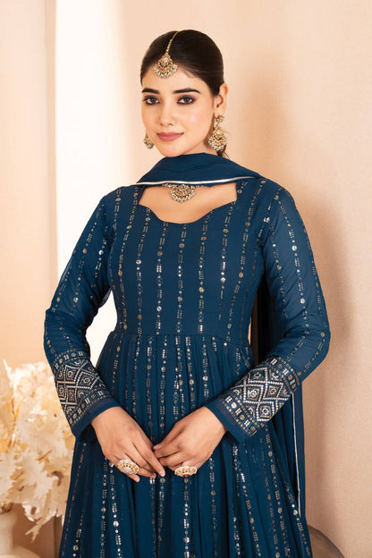 Zarista Midnight Blue Anarkali Suit