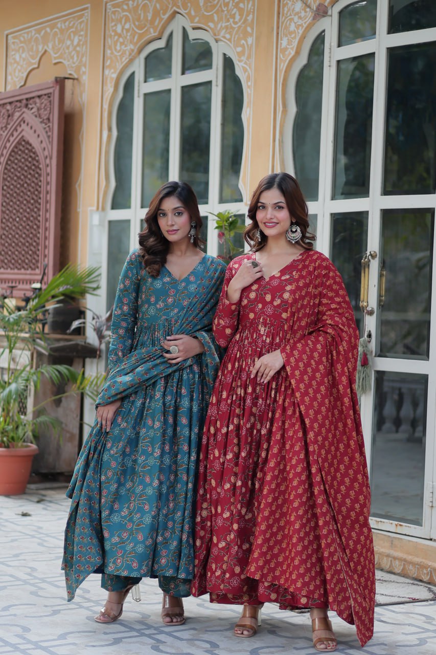 Ishita Grace In Vibrant Pure Cotton Suit