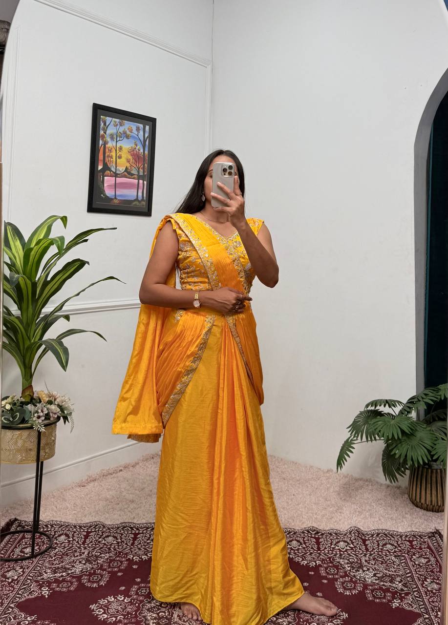 From Tradition to Trend The Evolution of the Shrug Saree Ensemble